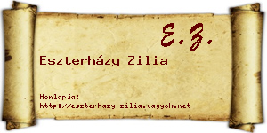 Eszterházy Zilia névjegykártya